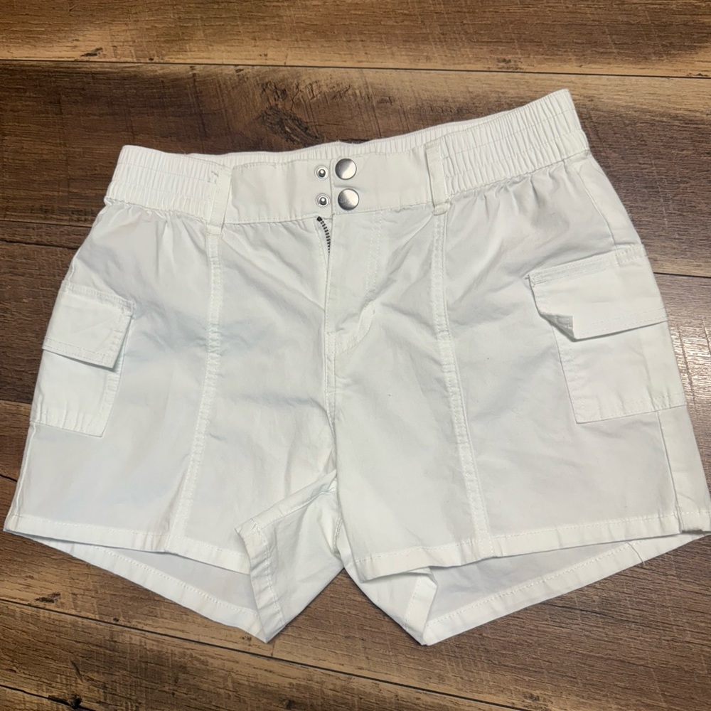 Celebrity Pink White Cargo Shorts